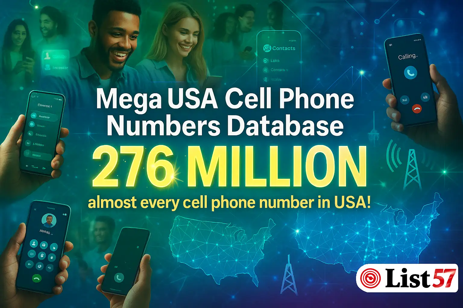 Cell Phone Mobile USA Mega Massive Huge 276 Million List57
