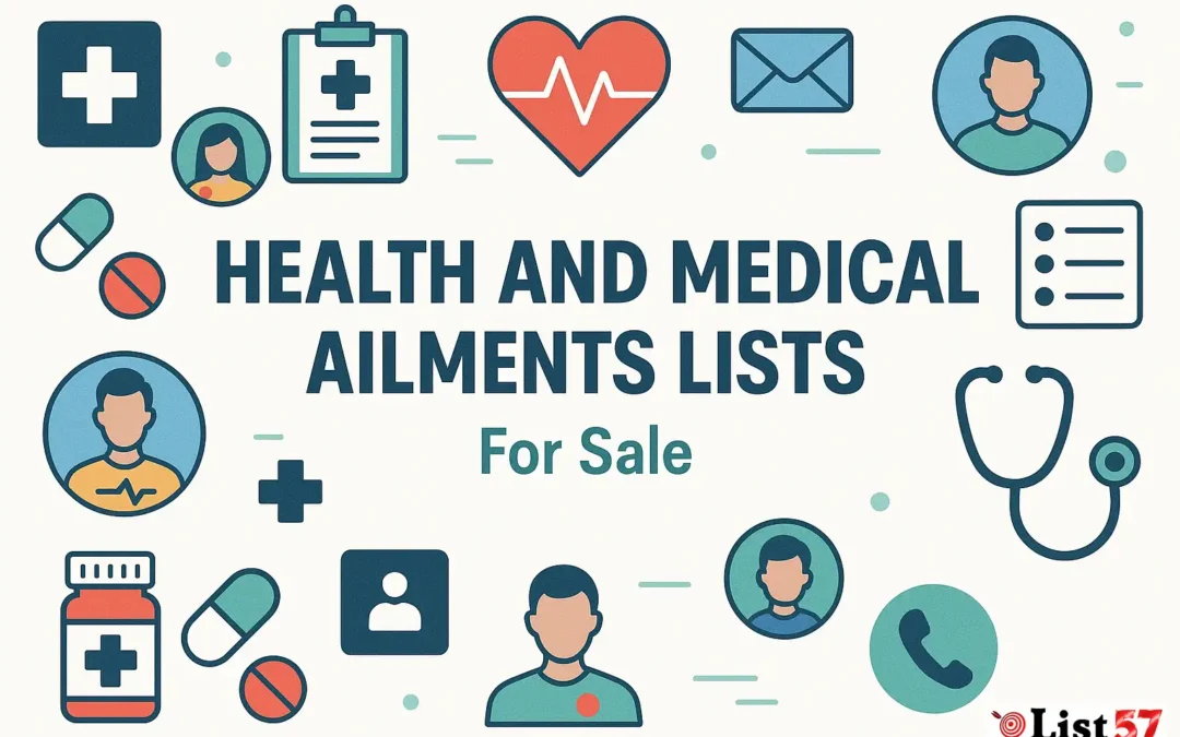 Health and Medical Ailments Lists For Sale