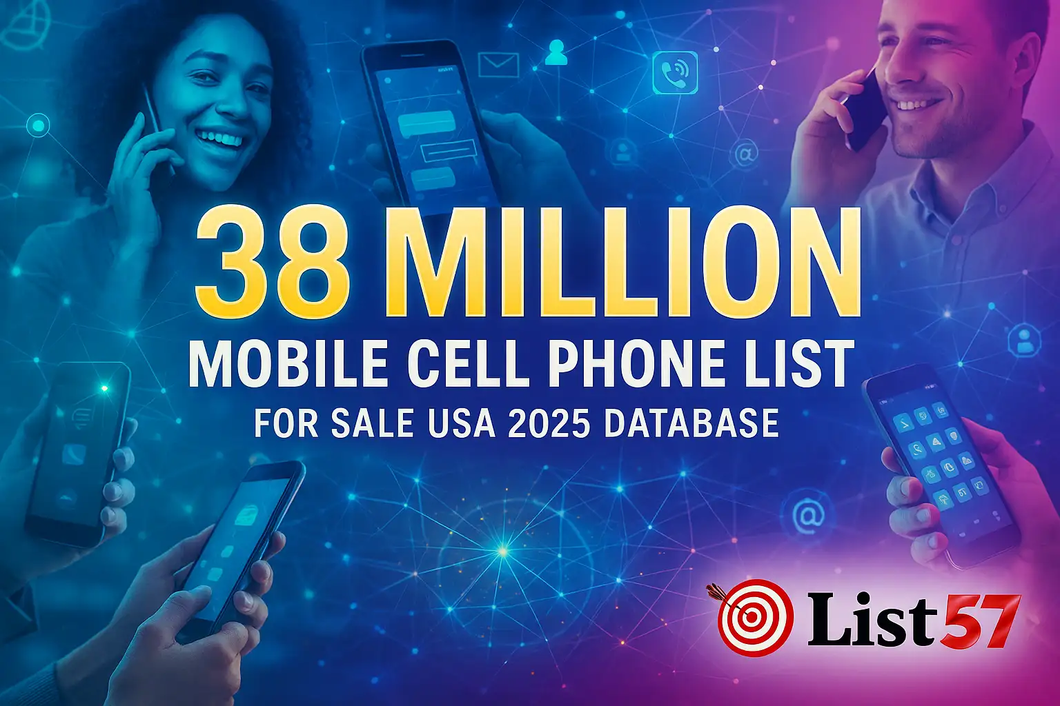 Mobile Cell Phone List 38 Million USA 2025 Database For Sale List57