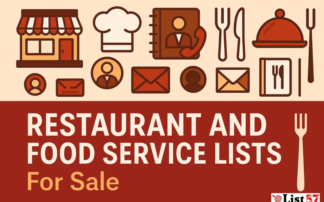 Restaurant and Food Service Lists For Sale