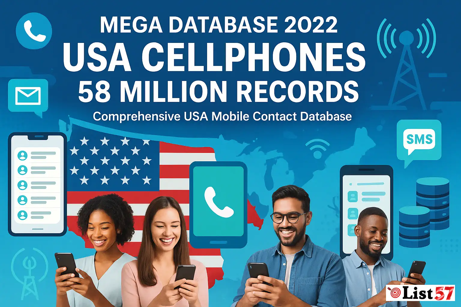 USA Cellphones Mega Database 58 Million 2022 List57