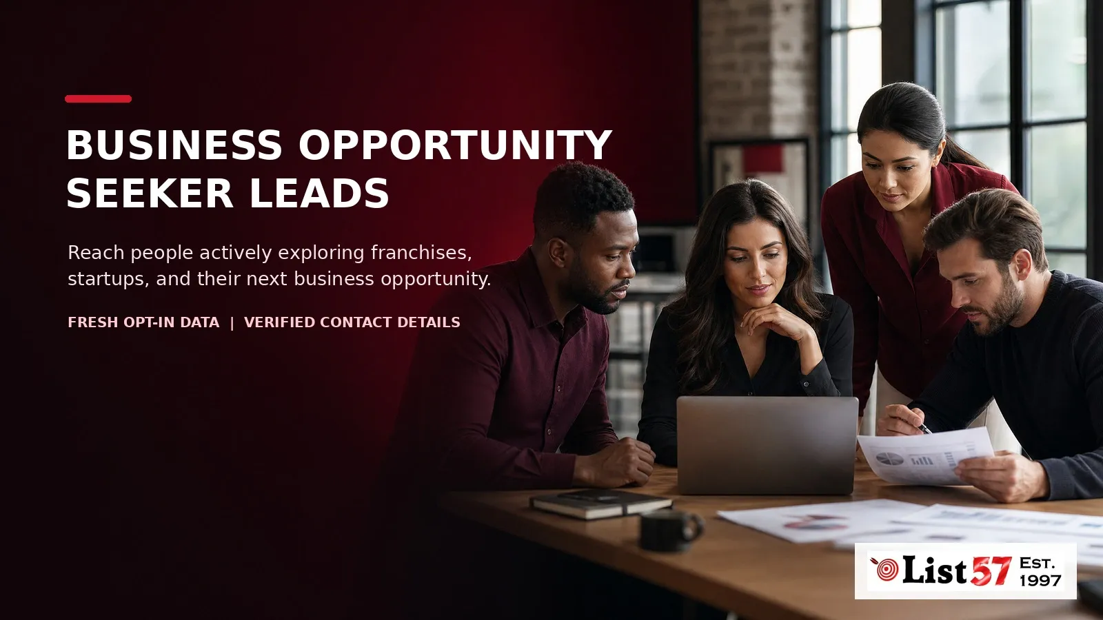 Business opportunity seekers opt-in leads