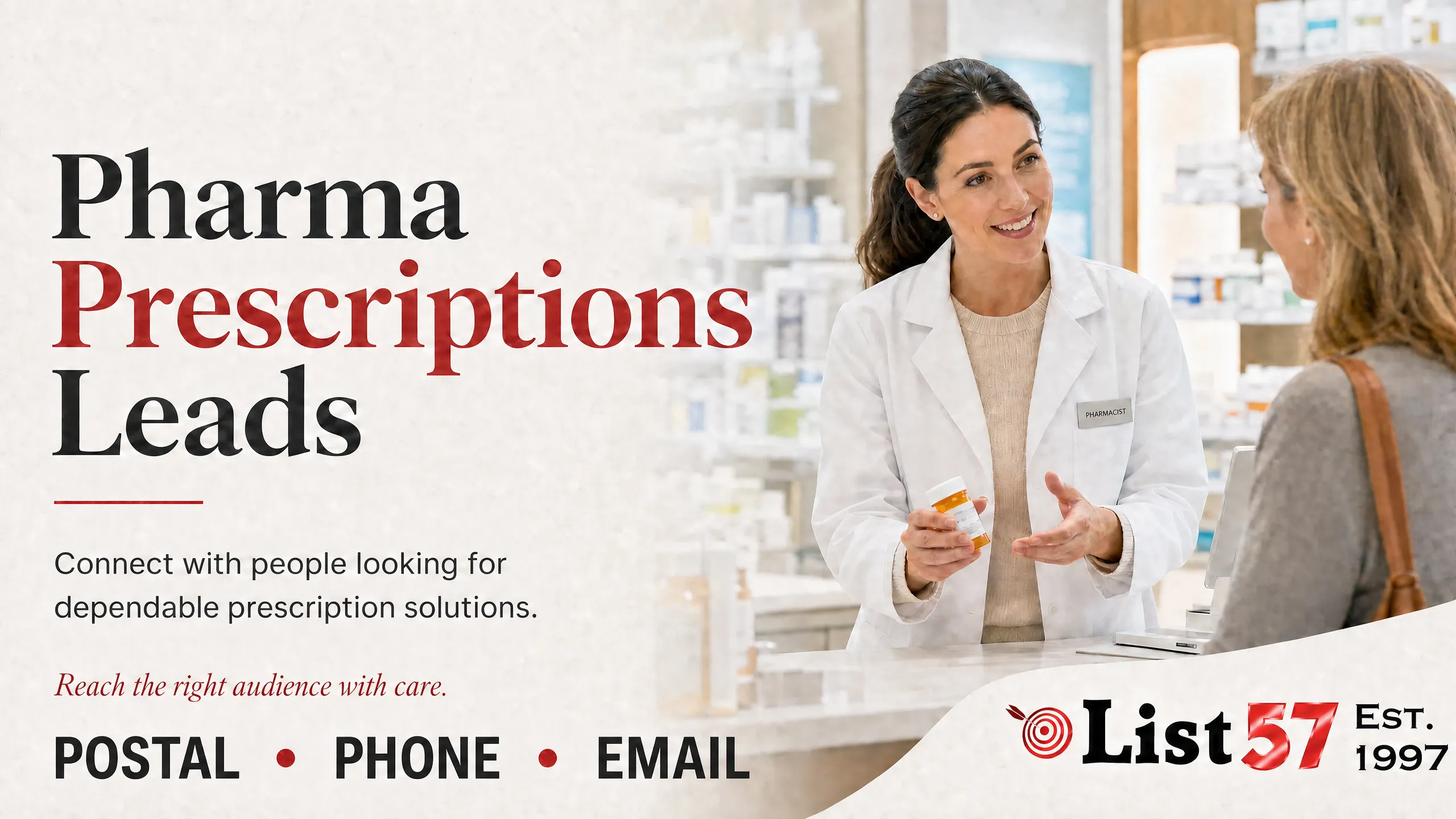 Pharmaceutical prescription opt-in leads